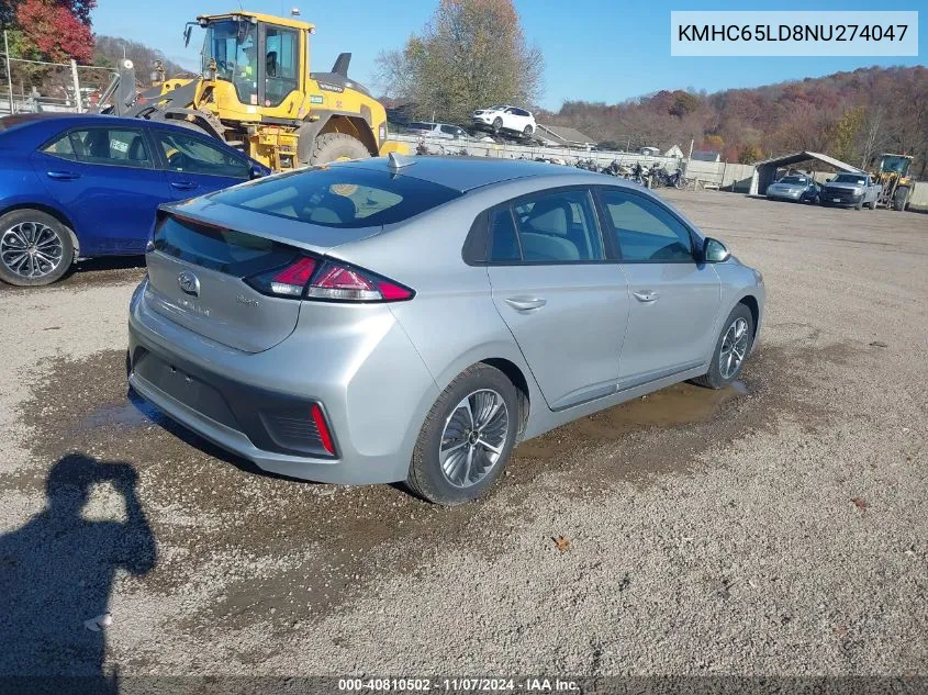 2022 Hyundai Ioniq Plug-In Hybrid Se VIN: KMHC65LD8NU274047 Lot: 40810502