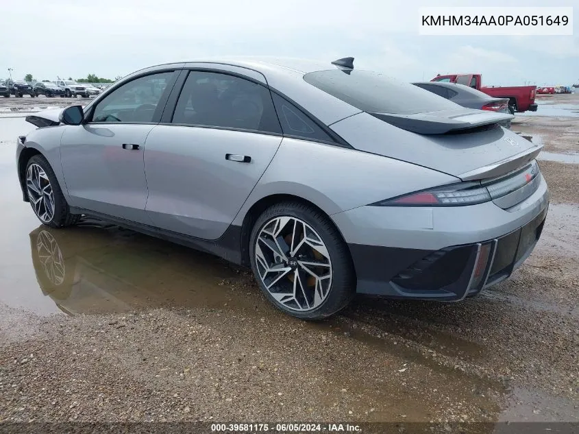 2023 Hyundai Ioniq 6 Sel VIN: KMHM34AA0PA051649 Lot: 39581175