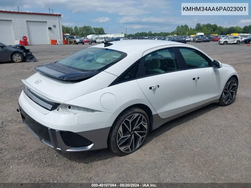 2023 Hyundai Ioniq 6 Sel VIN: KMHM34AA6PA023001 Lot: 40107084