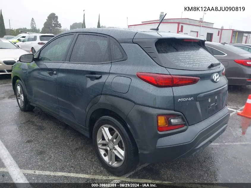 2018 Hyundai Kona Se VIN: KM8K12AA8JU090819 Lot: 39682351