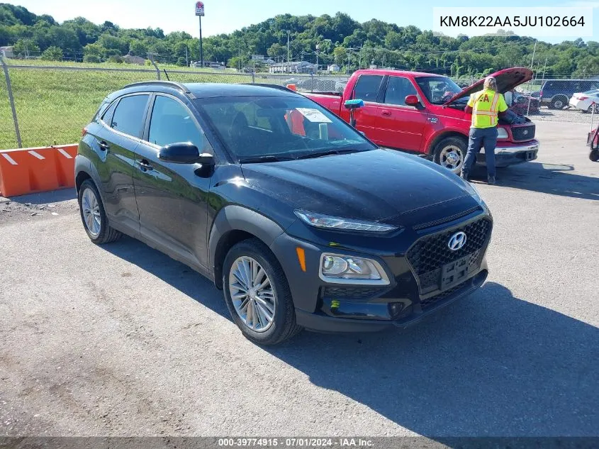 2018 Hyundai Kona Sel VIN: KM8K22AA5JU102664 Lot: 39774915