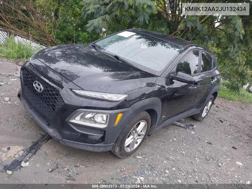 2018 Hyundai Kona Se VIN: KM8K12AA2JU132434 Lot: 39902373