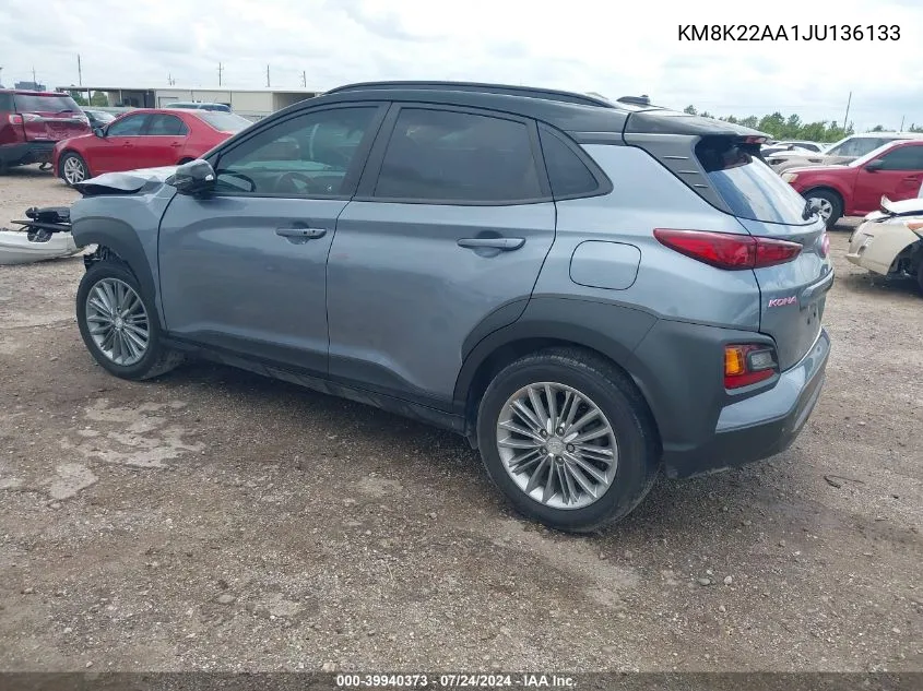 KM8K22AA1JU136133 2018 Hyundai Kona Sel