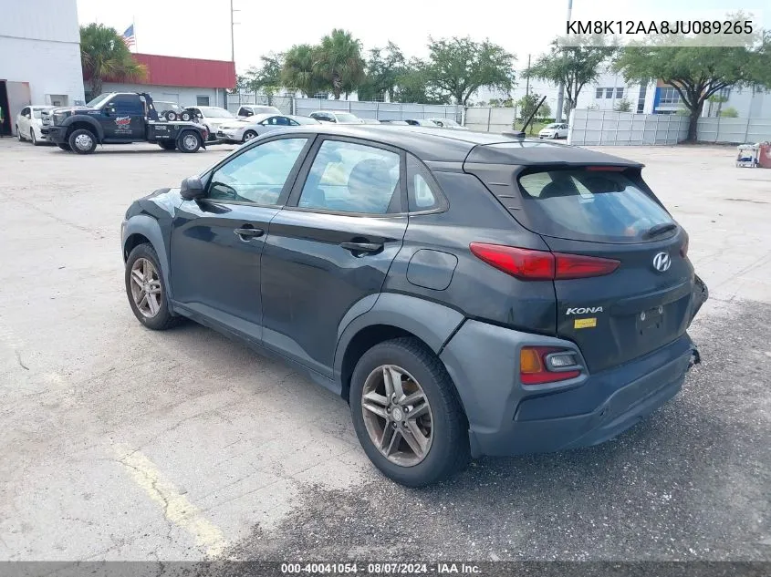 KM8K12AA8JU089265 2018 Hyundai Kona Se