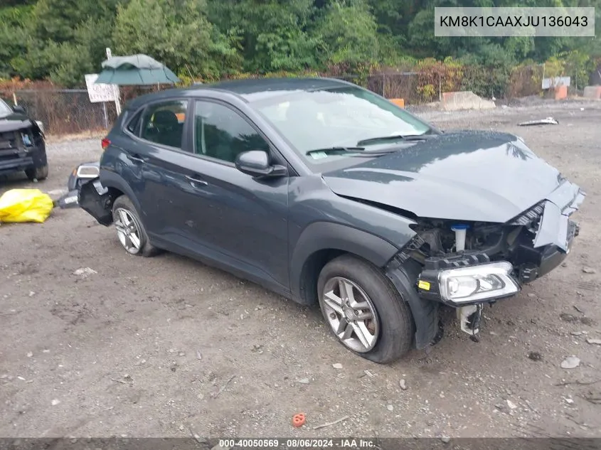 KM8K1CAAXJU136043 2018 Hyundai Kona Se