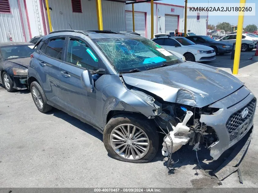 KM8K62AA2JU180260 2018 Hyundai Kona Sel