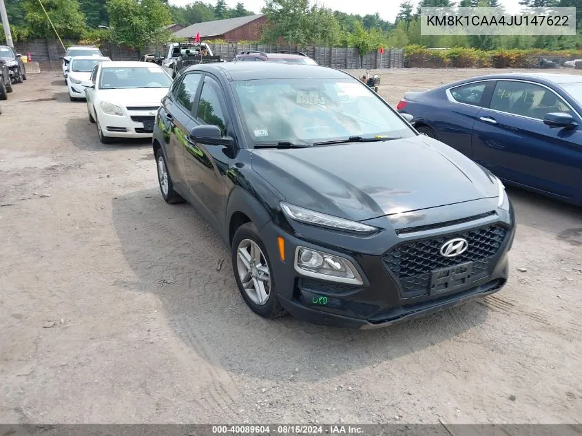 2018 Hyundai Kona Se VIN: KM8K1CAA4JU147622 Lot: 40089604