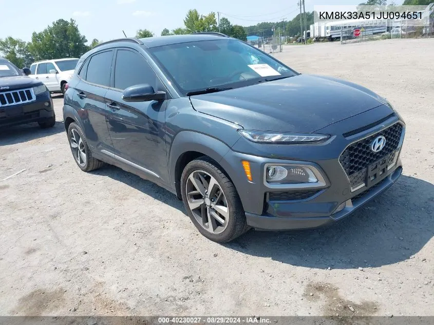 KM8K33A51JU094651 2018 Hyundai Kona Limited