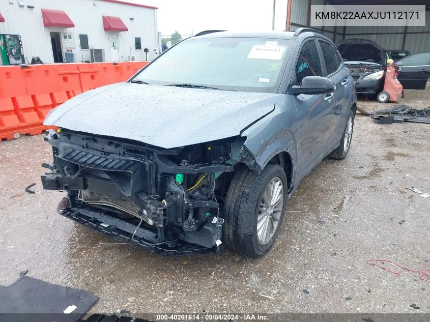 KM8K22AAXJU112171 2018 Hyundai Kona Sel