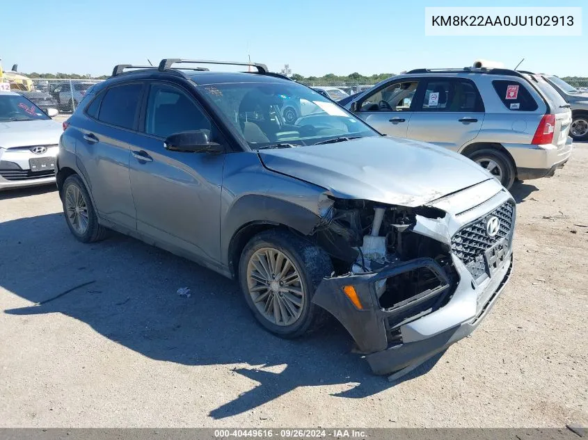 KM8K22AA0JU102913 2018 Hyundai Kona Sel