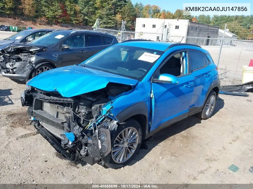 KM8K2CAA0JU147856 2018 Hyundai Kona Sel