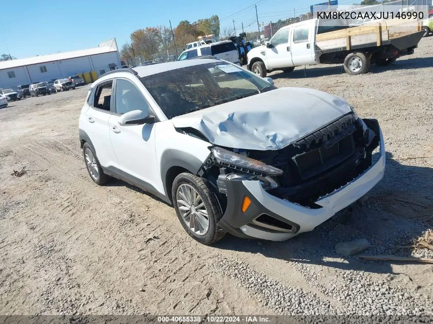 2018 Hyundai Kona Sel VIN: KM8K2CAAXJU146990 Lot: 40655338