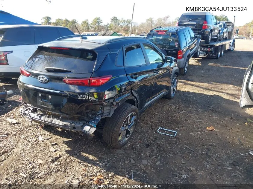 2018 Hyundai Kona Limited VIN: KM8K3CA54JU133524 Lot: 40814548