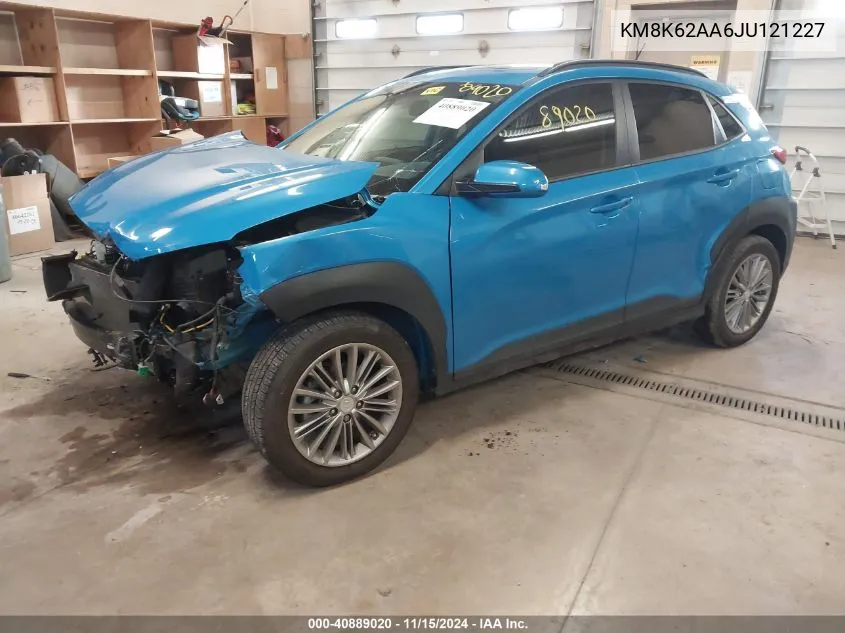 2018 Hyundai Kona Sel VIN: KM8K62AA6JU121227 Lot: 40889020