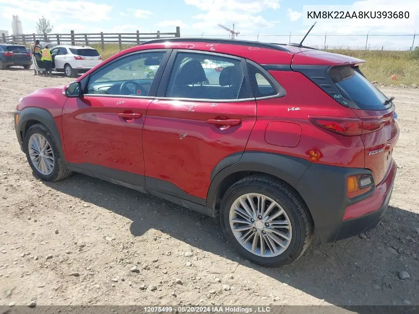 KM8K22AA8KU393680 2019 Hyundai Kona Sel