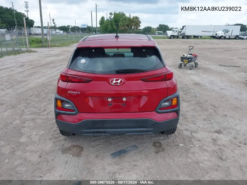 KM8K12AA8KU239022 2019 Hyundai Kona Se