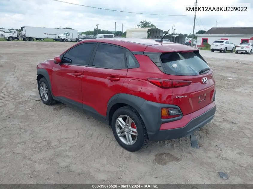 KM8K12AA8KU239022 2019 Hyundai Kona Se