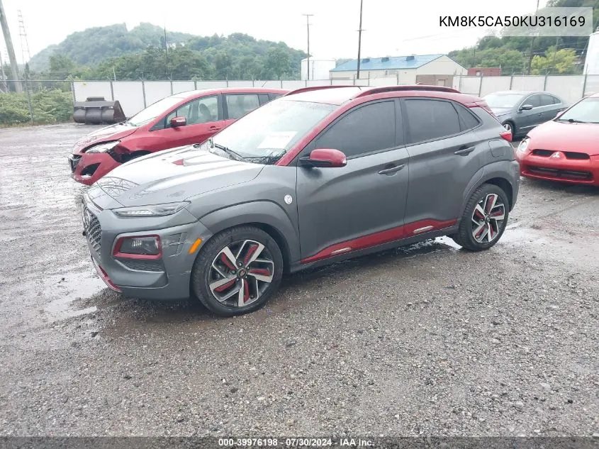 KM8K5CA50KU316169 2019 Hyundai Kona Iron Man