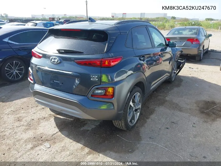 KM8K3CA52KU247670 2019 Hyundai Kona Limited