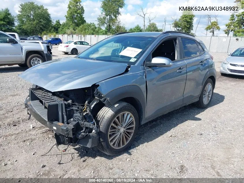 KM8K62AA9KU348932 2019 Hyundai Kona Sel