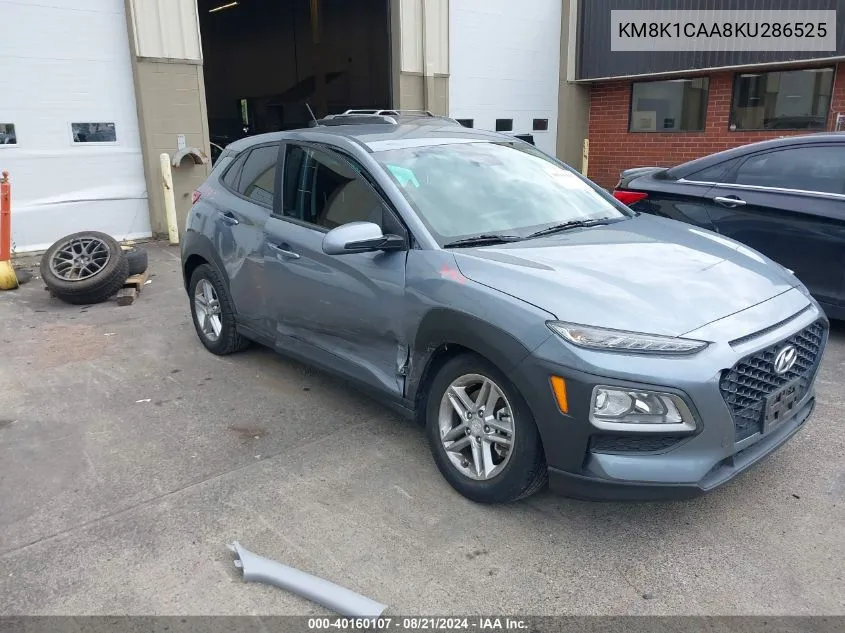 2019 Hyundai Kona Se VIN: KM8K1CAA8KU286525 Lot: 40160107