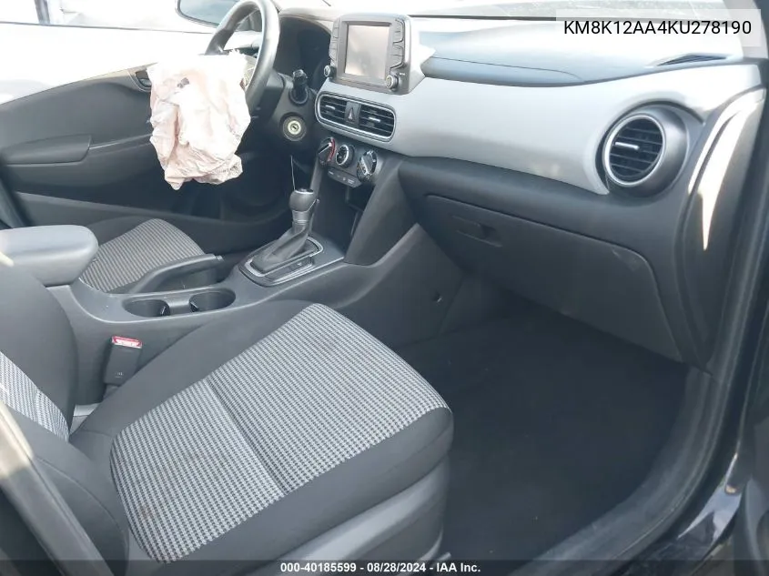 KM8K12AA4KU278190 2019 Hyundai Kona Se