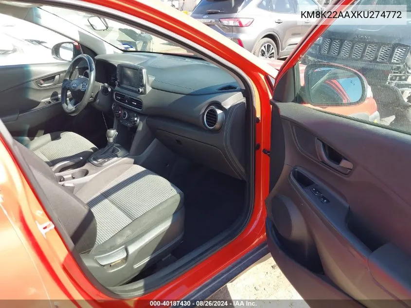 KM8K22AAXKU274772 2019 Hyundai Kona Sel