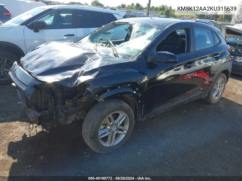 KM8K12AA2KU315639 2019 Hyundai Kona Se