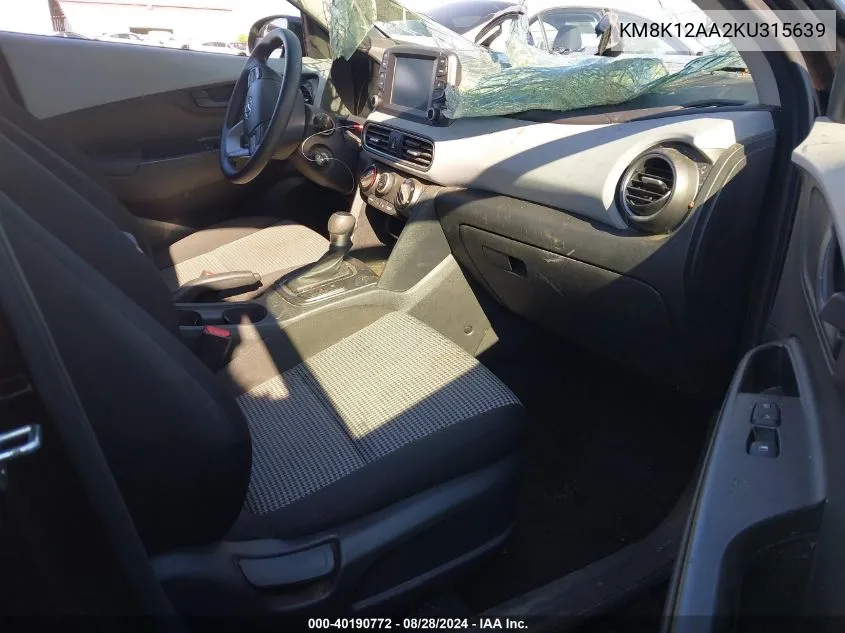 KM8K12AA2KU315639 2019 Hyundai Kona Se