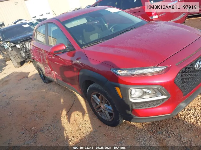 KM8K12AA8KU197919 2019 Hyundai Kona Se