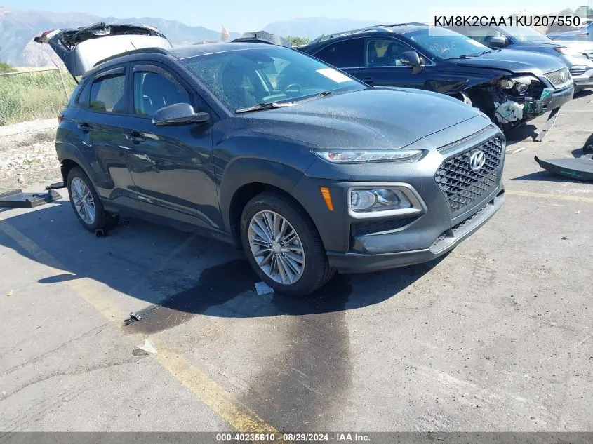 2019 Hyundai Kona Sel VIN: KM8K2CAA1KU207550 Lot: 40235610