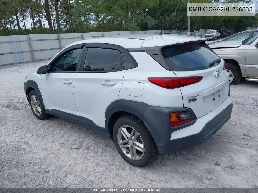 KM8K1CAA2KU276833 2019 Hyundai Kona Se