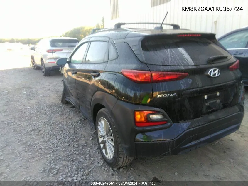 KM8K2CAA1KU357724 2019 Hyundai Kona Sel