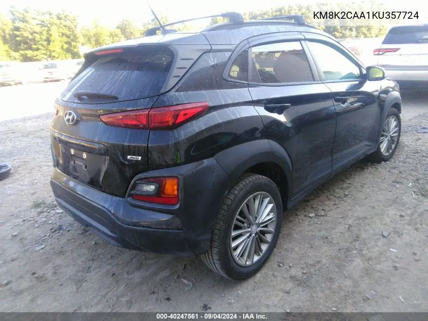 KM8K2CAA1KU357724 2019 Hyundai Kona Sel