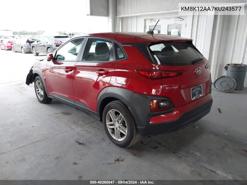 KM8K12AA7KU243577 2019 Hyundai Kona Se