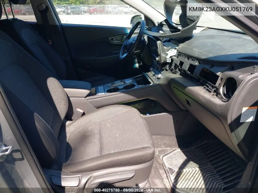 KM8K23AGXKU051769 2019 Hyundai Kona Ev Sel