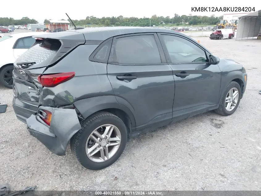 2019 Hyundai Kona Se VIN: KM8K12AA8KU284204 Lot: 40321850