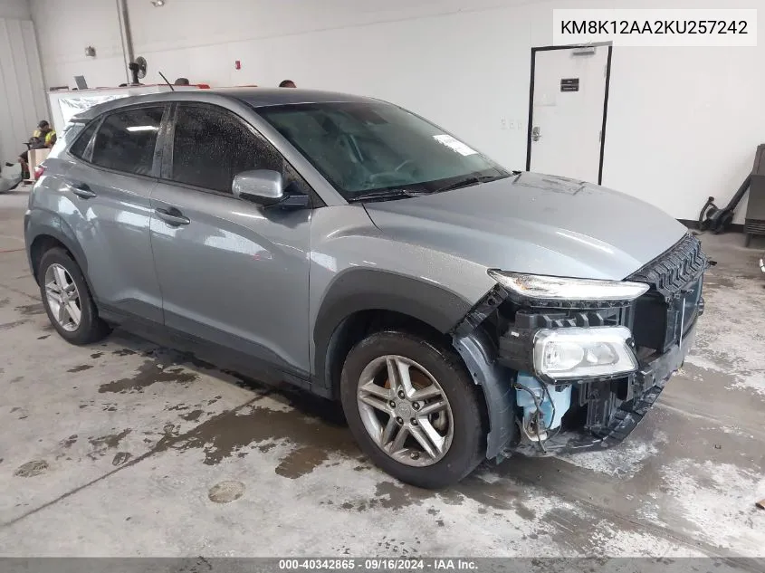 KM8K12AA2KU257242 2019 Hyundai Kona Se