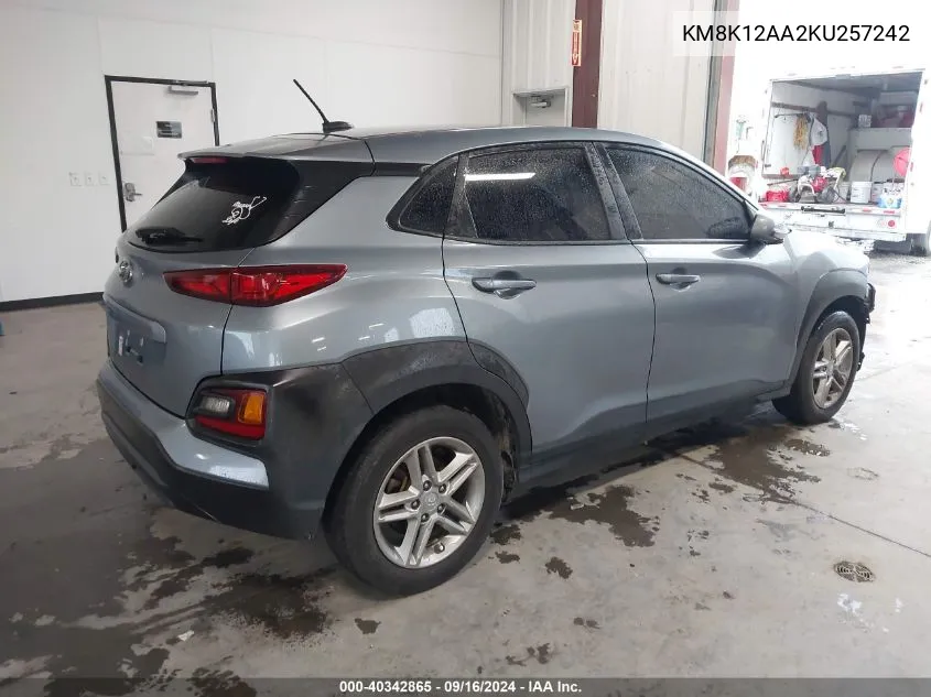 KM8K12AA2KU257242 2019 Hyundai Kona Se