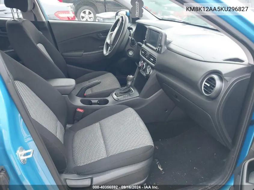 KM8K12AA5KU296827 2019 Hyundai Kona Se