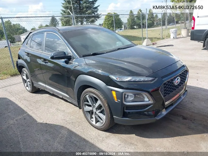 2019 Hyundai Kona Ultimate VIN: KM8K53A54KU372650 Lot: 40375890