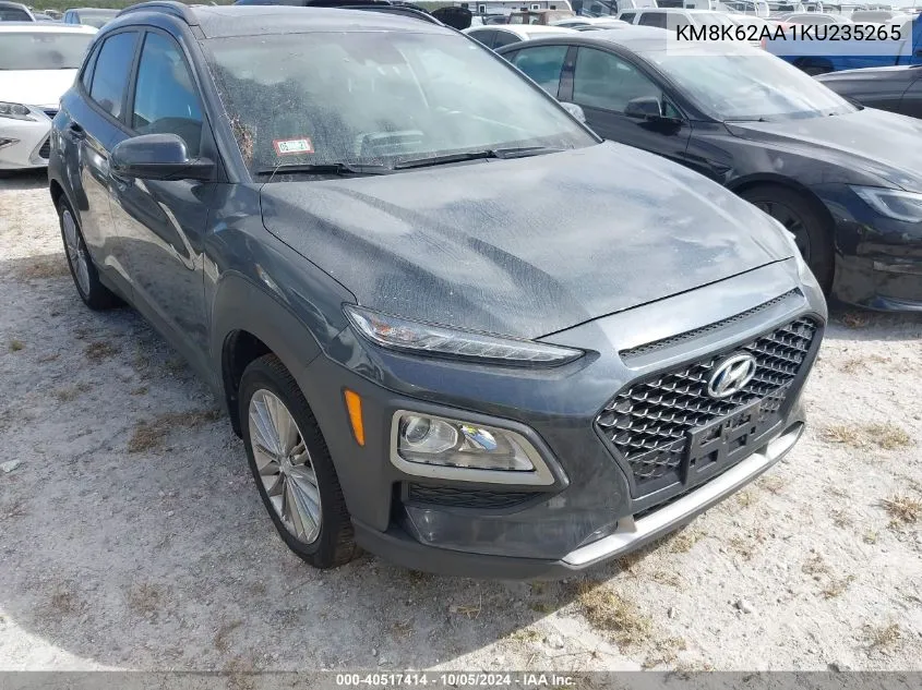 2019 Hyundai Kona Sel/Tech VIN: KM8K62AA1KU235265 Lot: 40517414