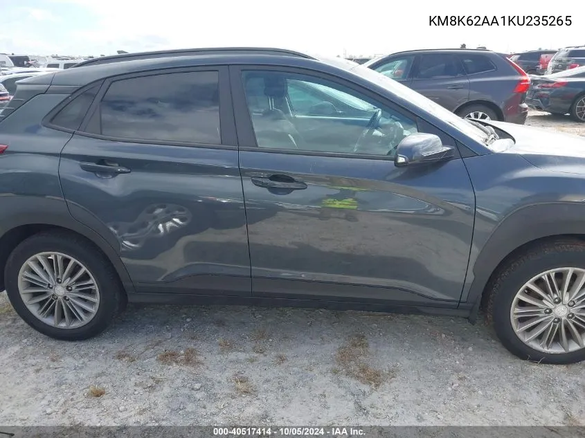 2019 Hyundai Kona Sel/Tech VIN: KM8K62AA1KU235265 Lot: 40517414