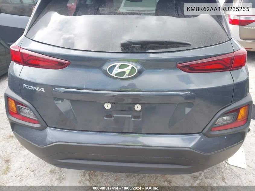 2019 Hyundai Kona Sel/Tech VIN: KM8K62AA1KU235265 Lot: 40517414