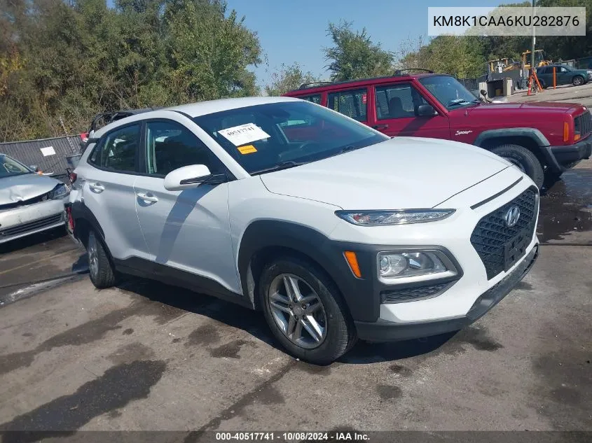 2019 Hyundai Kona Se VIN: KM8K1CAA6KU282876 Lot: 40517741