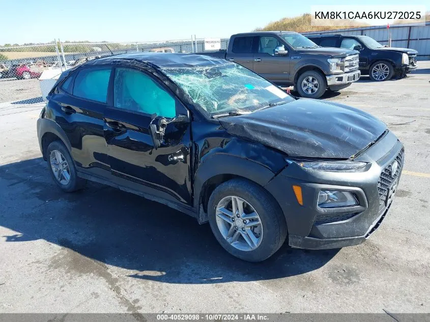 2019 Hyundai Kona Se VIN: KM8K1CAA6KU272025 Lot: 40529098