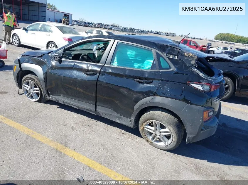 2019 Hyundai Kona Se VIN: KM8K1CAA6KU272025 Lot: 40529098