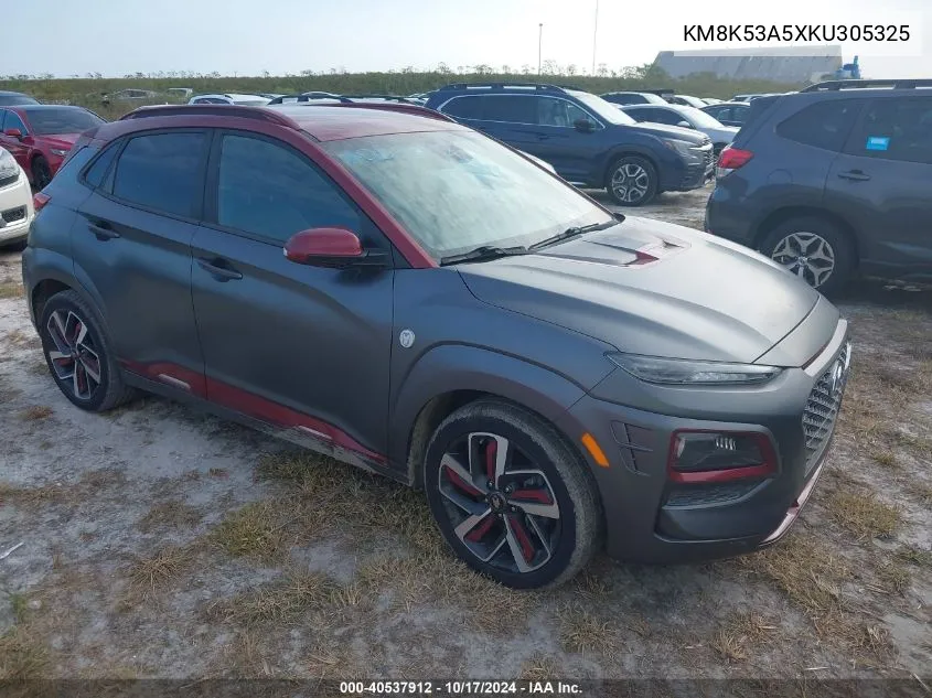 2019 Hyundai Kona Iron Man VIN: KM8K53A5XKU305325 Lot: 40537912