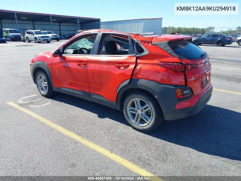 KM8K12AA9KU294918 2019 Hyundai Kona Se