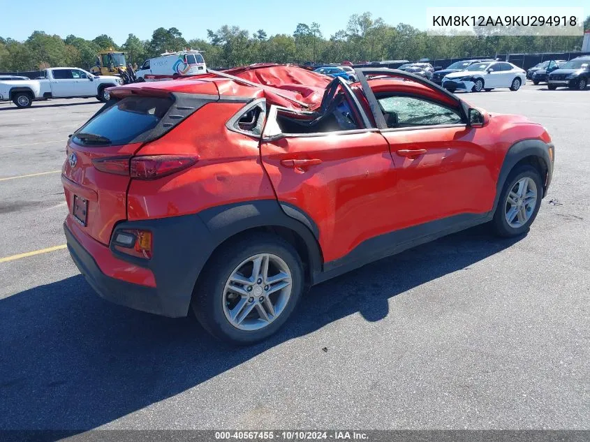 KM8K12AA9KU294918 2019 Hyundai Kona Se